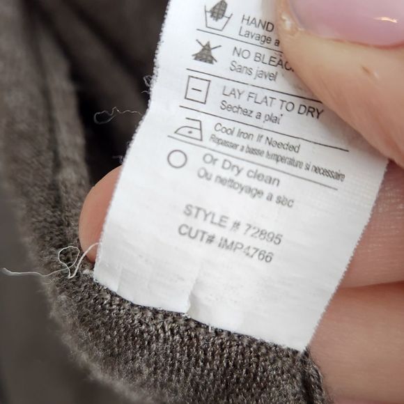 VINCE. Sweater Womens Small Brown Tie Front Cashmere Blend Draped Cardigan Shirt - Picture 8 of 9